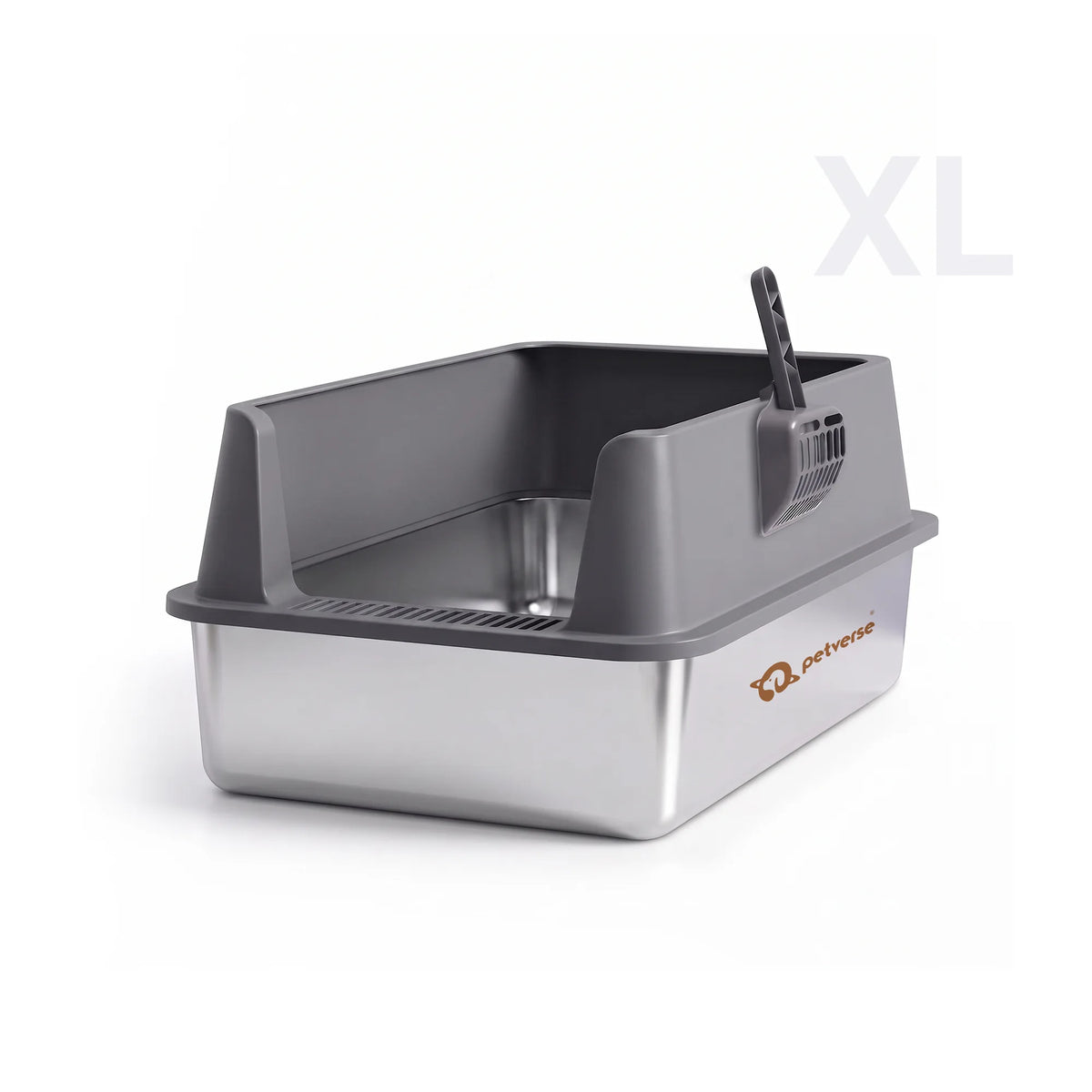 Stainless Steel Cat Litter Box - Size XL – Side Opening