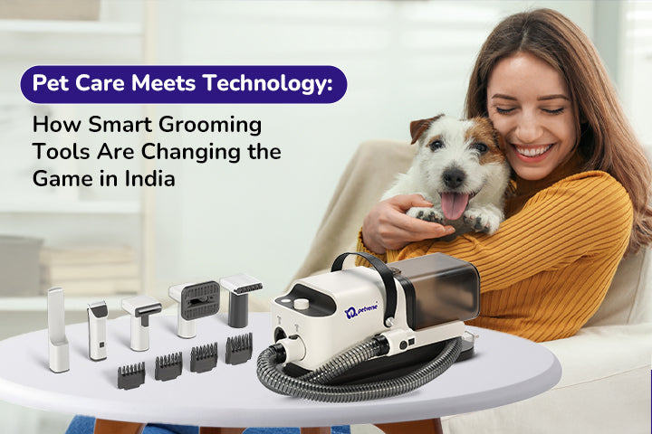 Pet parent with petverse all in one grooming kit