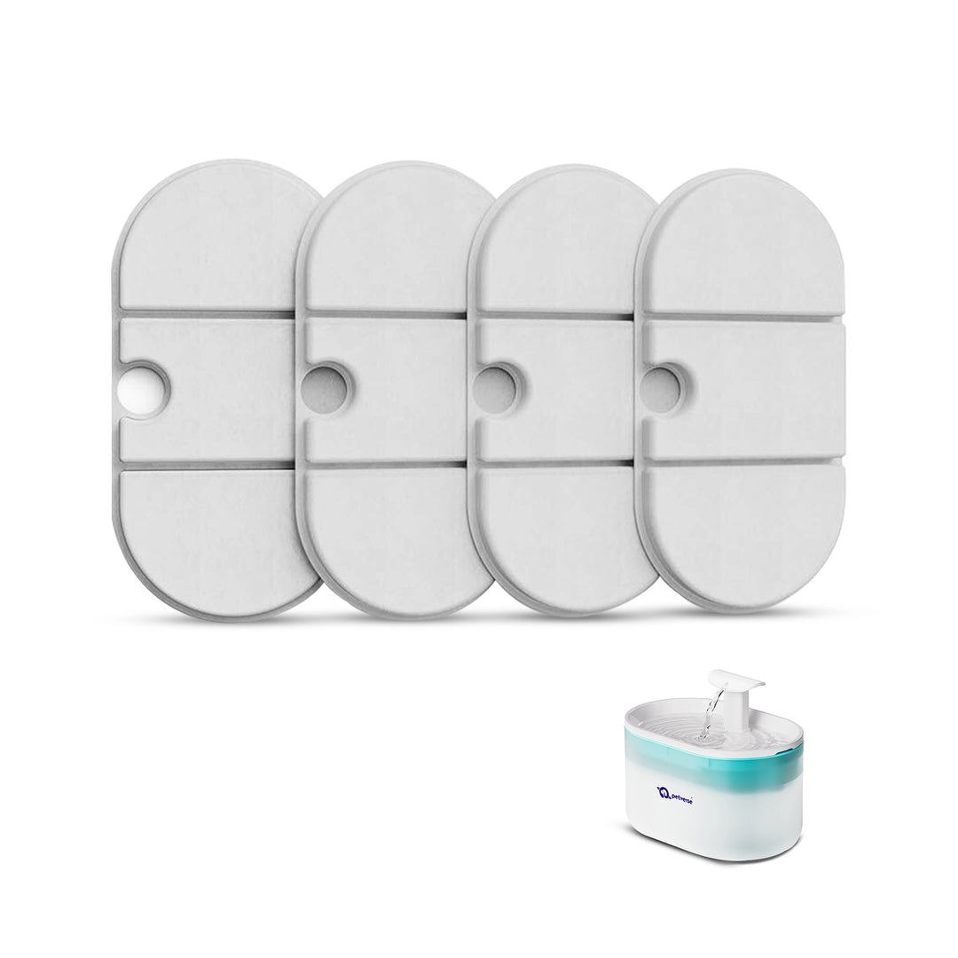 Four white filters for pet water fountain
