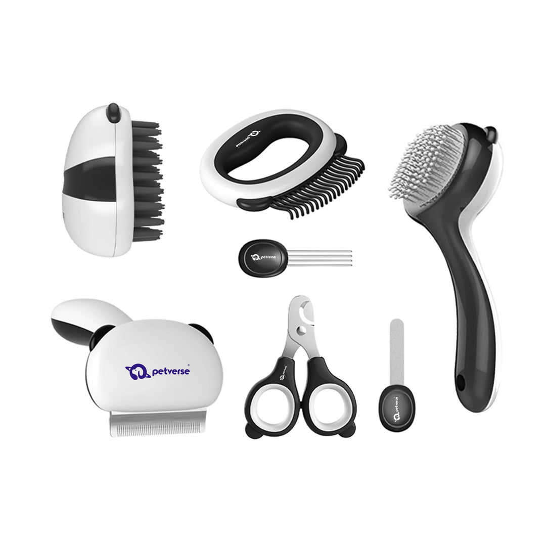 7‑in‑1 multifunctional pet grooming  with detachable brush, clipper and hose for dog and cat fur grooming