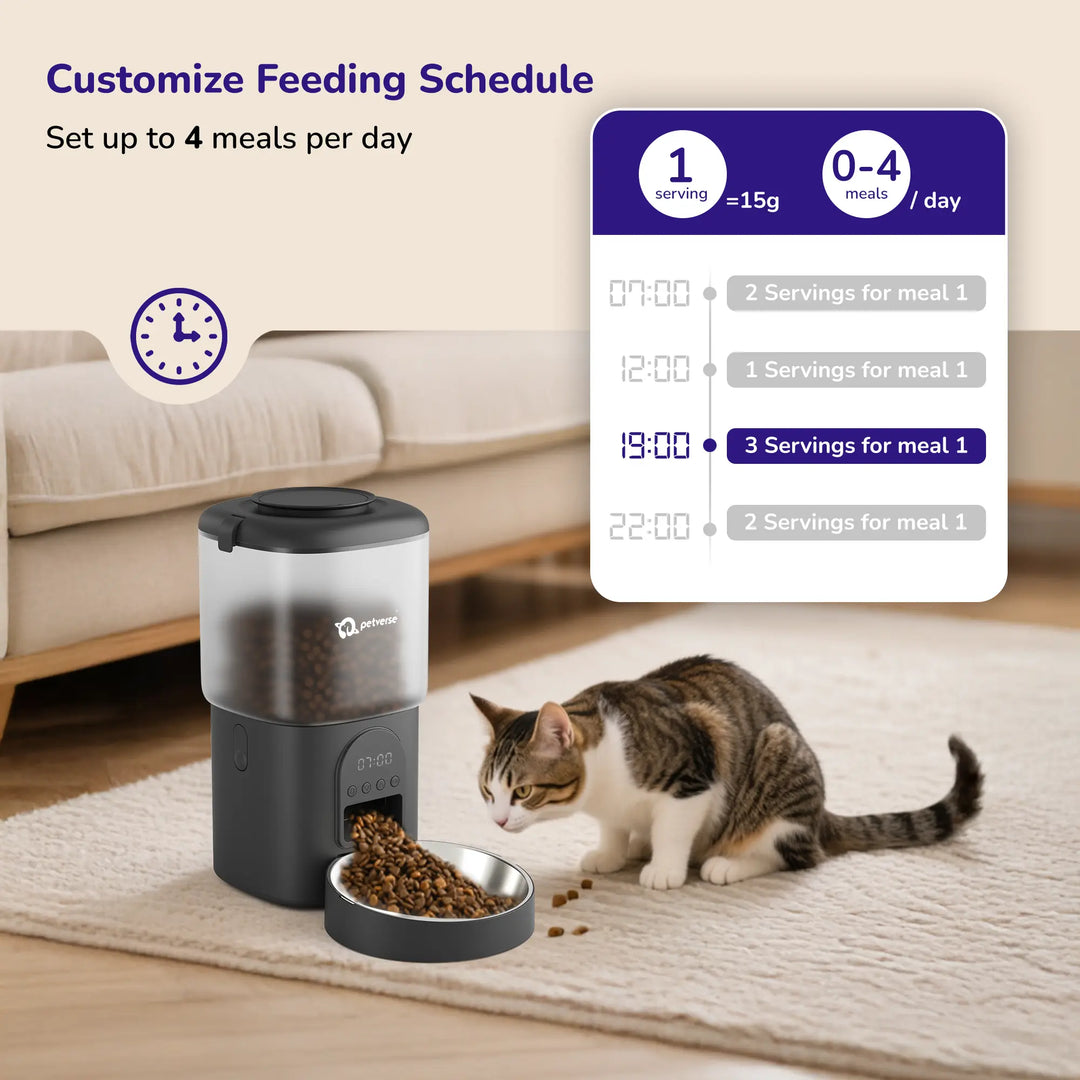 Internal rotor mechanism of a white automatic pet feeder for precise portion control and anti-clog dispensing.