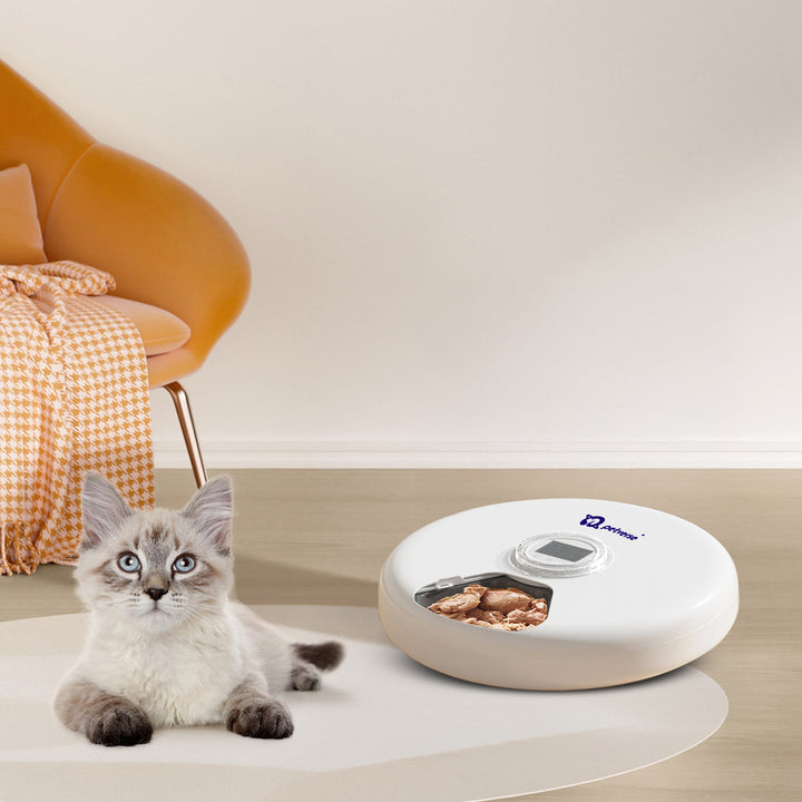 6-Meals Smart Pet Feeder for Cats Wet Dry Food Portion Control