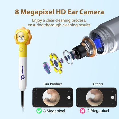 Smart Visual Pet Ear Cleaner with 8 megapixel HD Camera for Cats by Petverse
