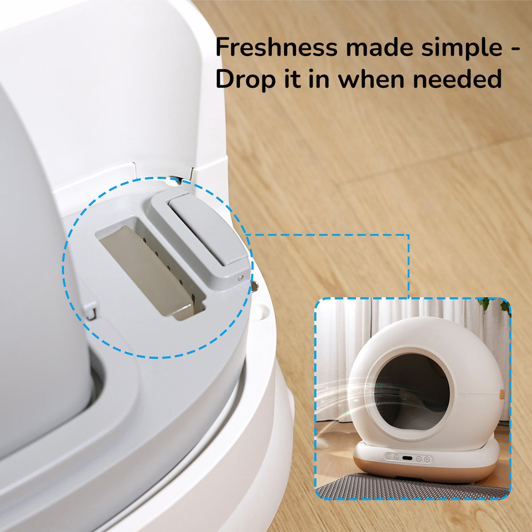 Holder designed for effective odor control and freshness maintenance.