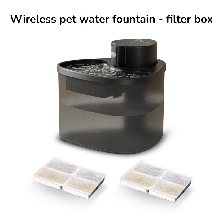 Wireless pet water fountain filter box 