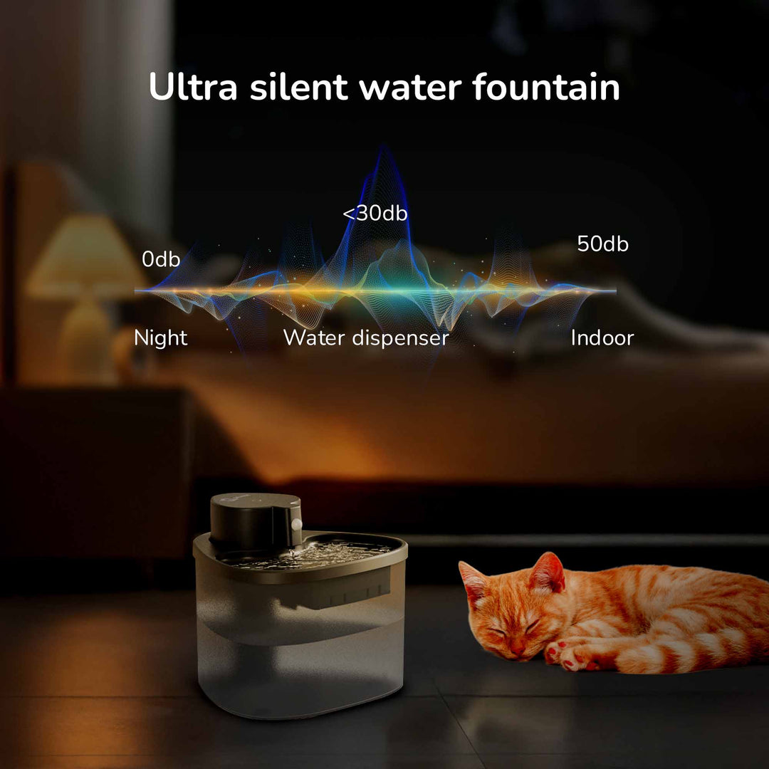 Wireless Cat Water Fountain with ultra silent water fountain