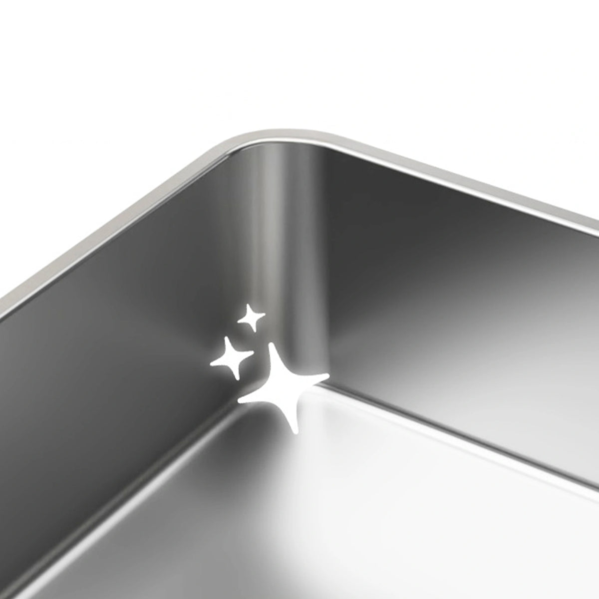 Stainless steel cat litter box odor control feature