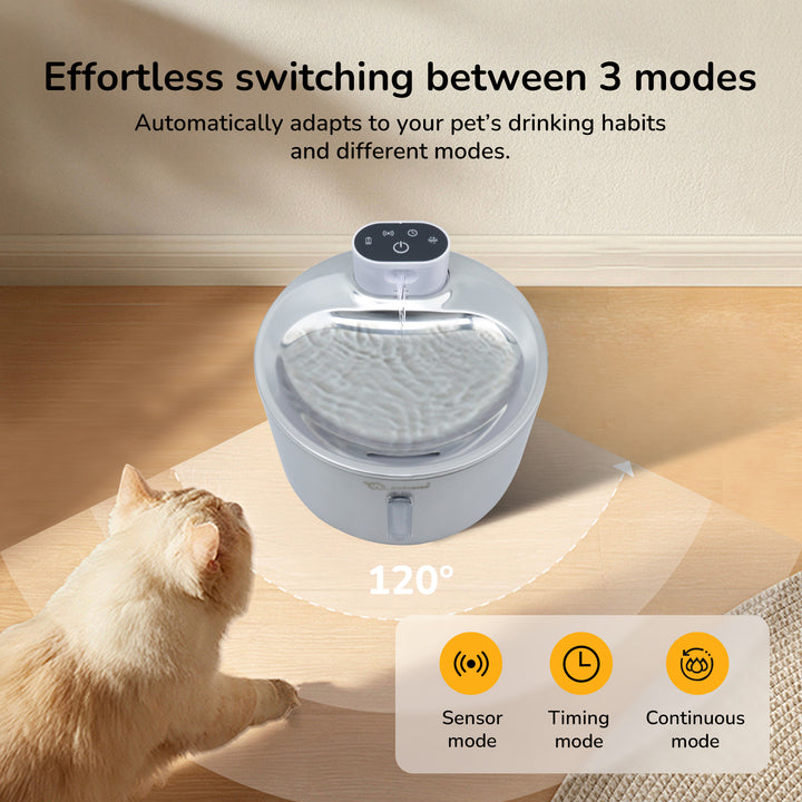 Stainless Steel Cat Water Fountain with 3 modes