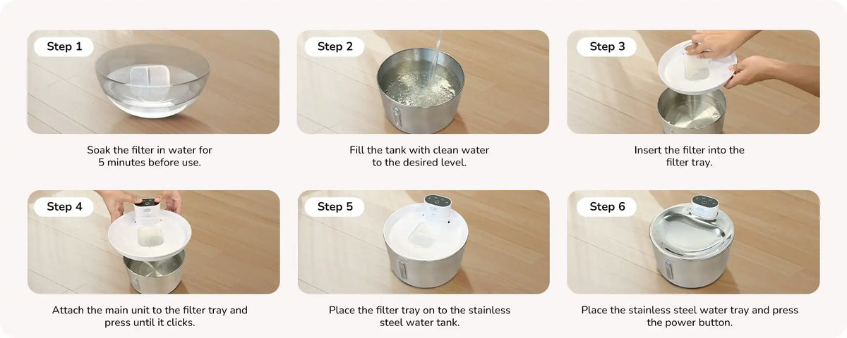 Petverse Water Fountain step by step installation steps.