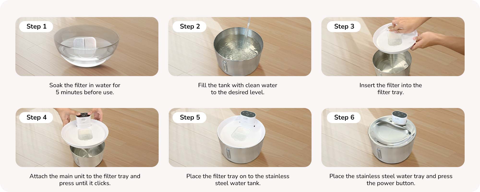 Step-by-step guide on how to use a Stainless steel pet water fountain