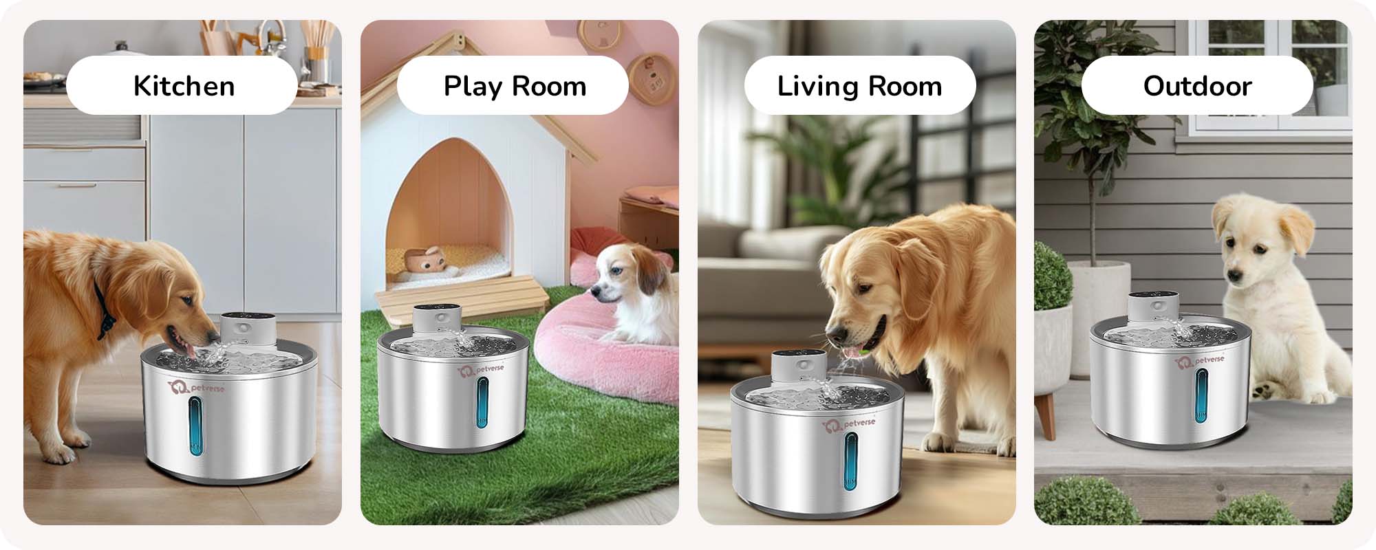 Petverse Dog Drinking Fountain Ideal for Home or Travel