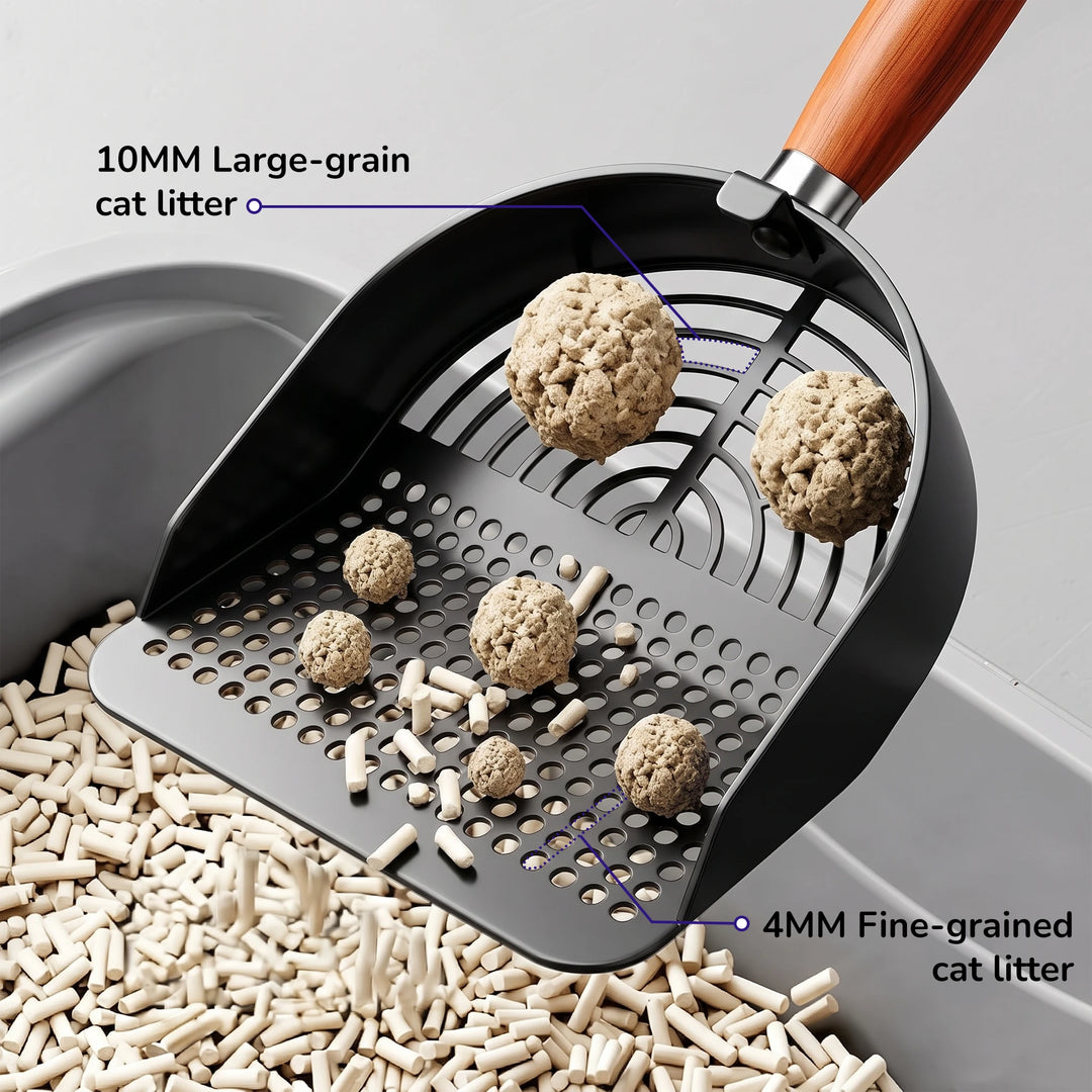 Stainless Steel Cat Litter Scoop – Round Holes