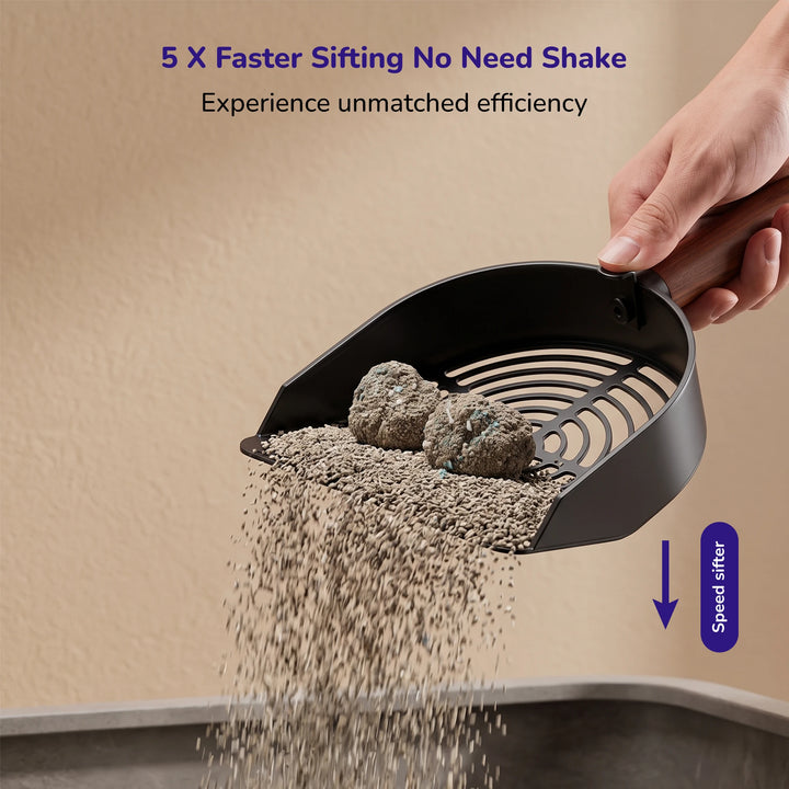 Stainless Steel Cat Litter Scoop – Round Holes