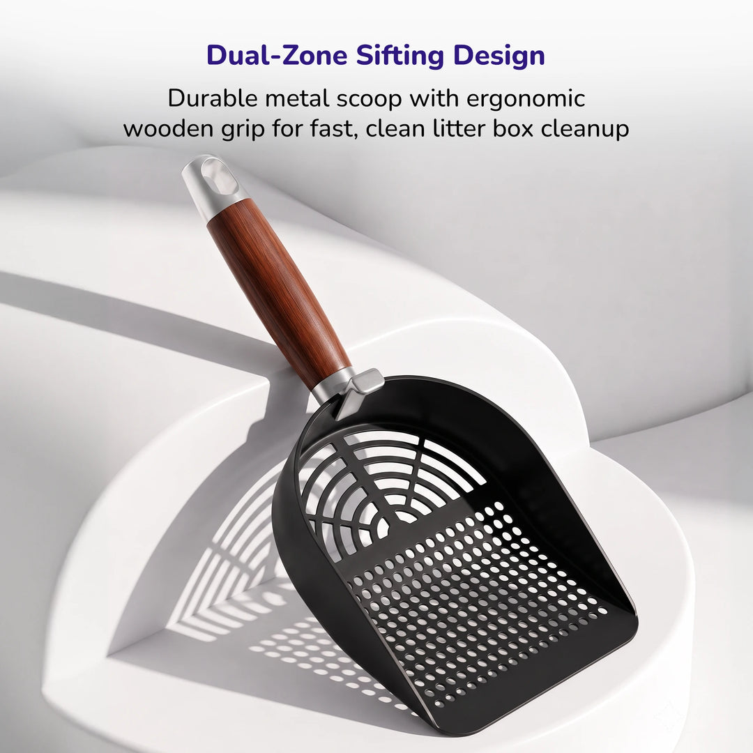 Stainless Steel Cat Litter Scoop – Round Holes
