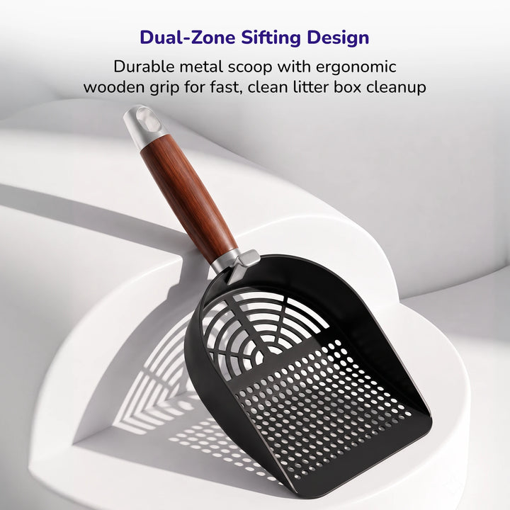 Stainless Steel Cat Litter Scoop – Round Holes