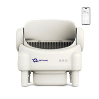 Petverse automatic self-cleaning cat litter box with open top and app control