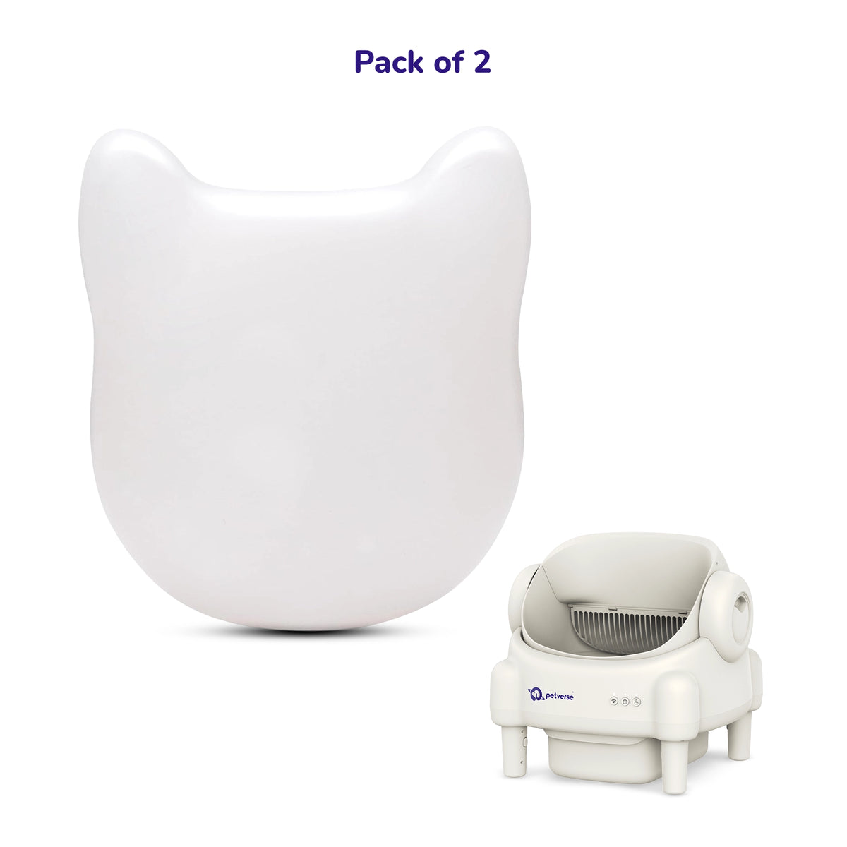 Self‑cleaning odor eliminator device displayed with charcoal filters and fresh scent graphics.