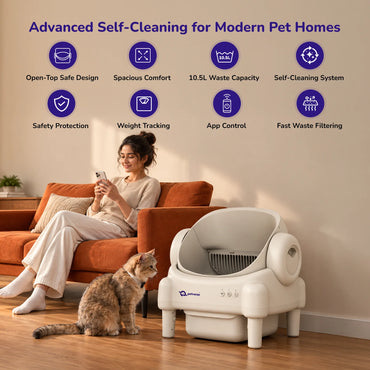 Self-Cleaning Cat Litter Box (Open Top)