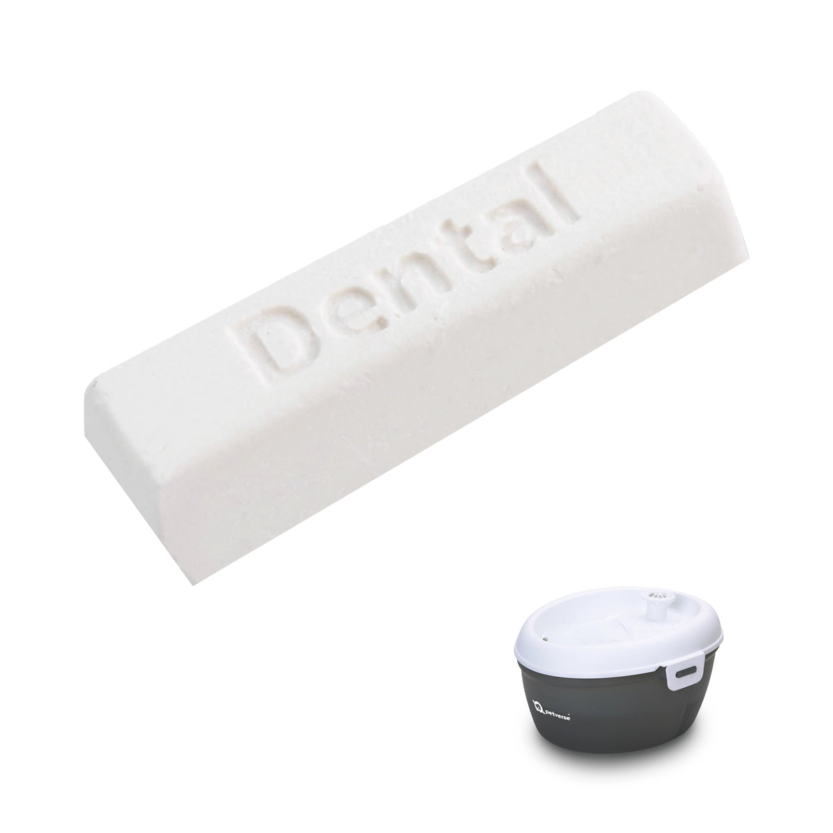pet water fountain with dental stick for cleaner drinking water and fresher pet oral hygiene