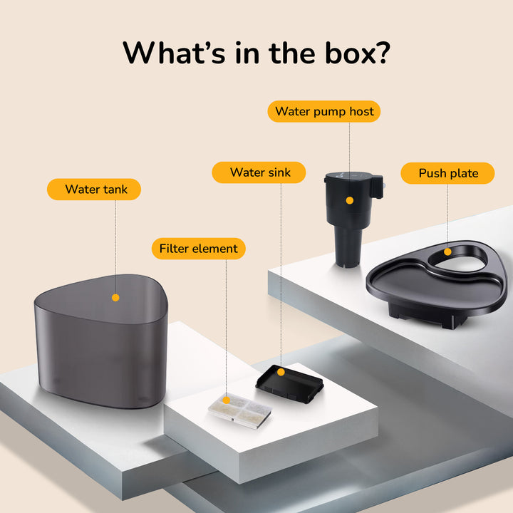 Wireless Pet water Fountain for Dogs what's in the box?